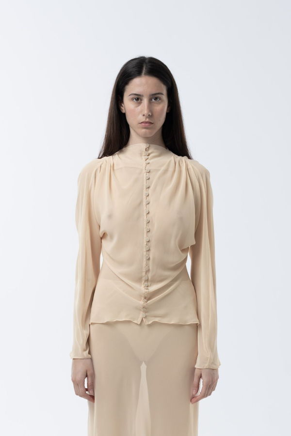MAET Rusail Chiffon Shirt - Butter Yellow