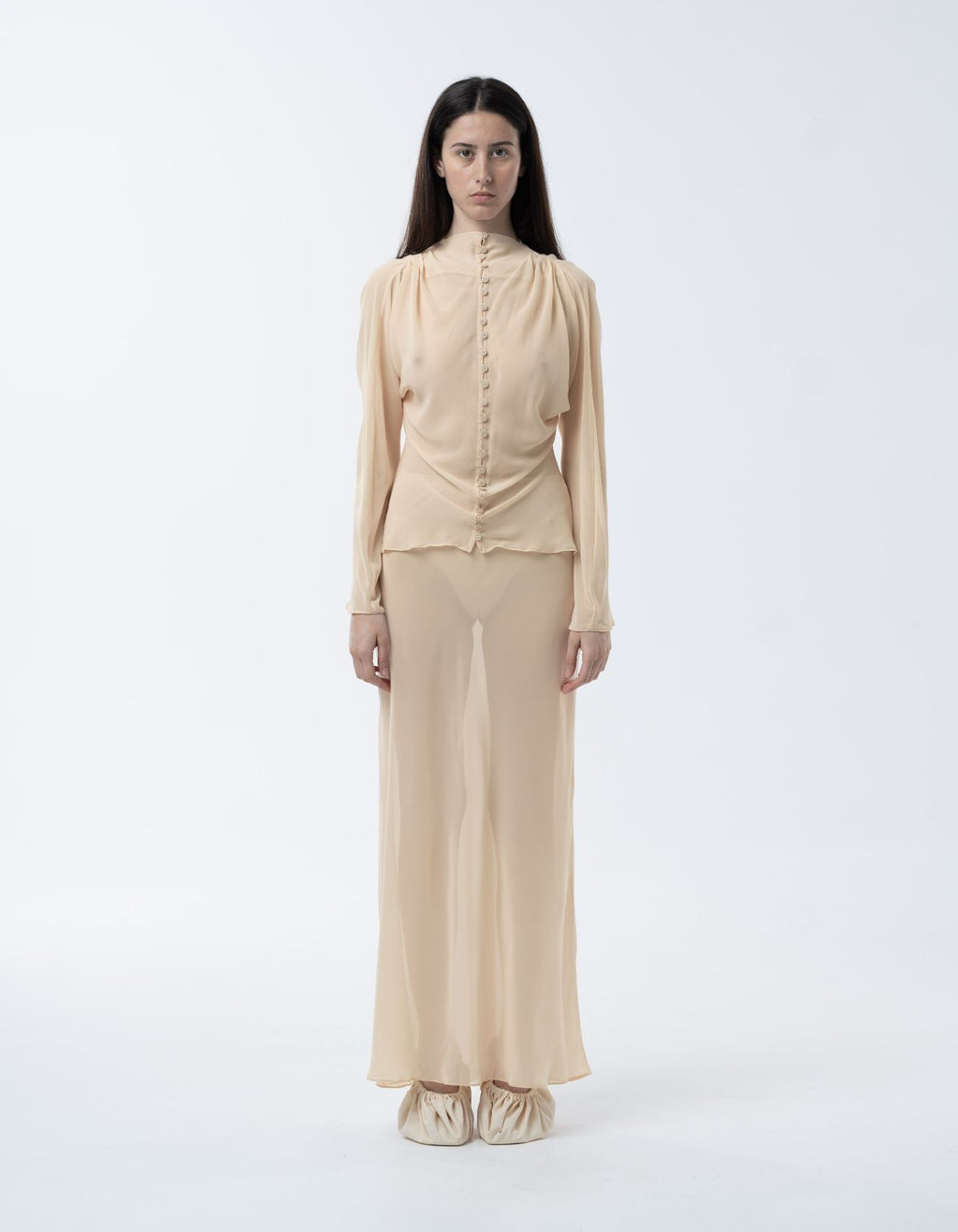 MAET Rusail Chiffon Shirt - Butter Yellow