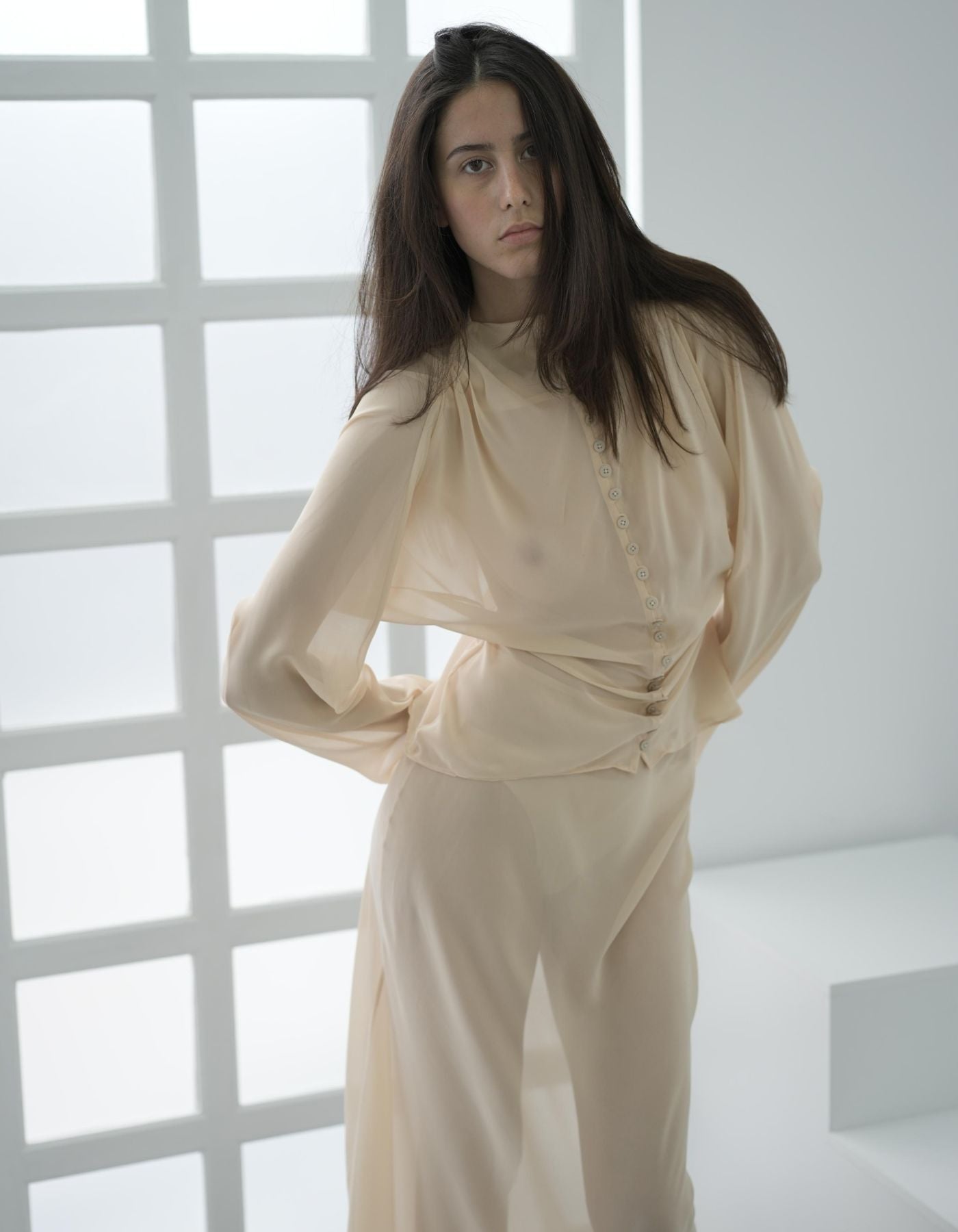 MAET Rusail Chiffon Shirt - Butter Yellow