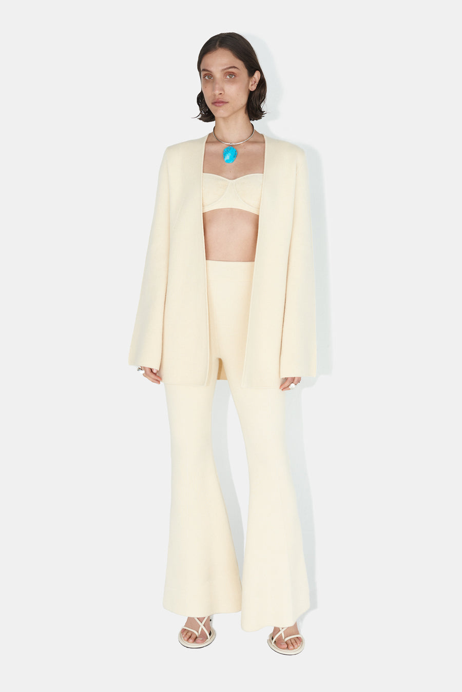 GALVAN LONDON Maia Cashmere Jacket - Vanilla