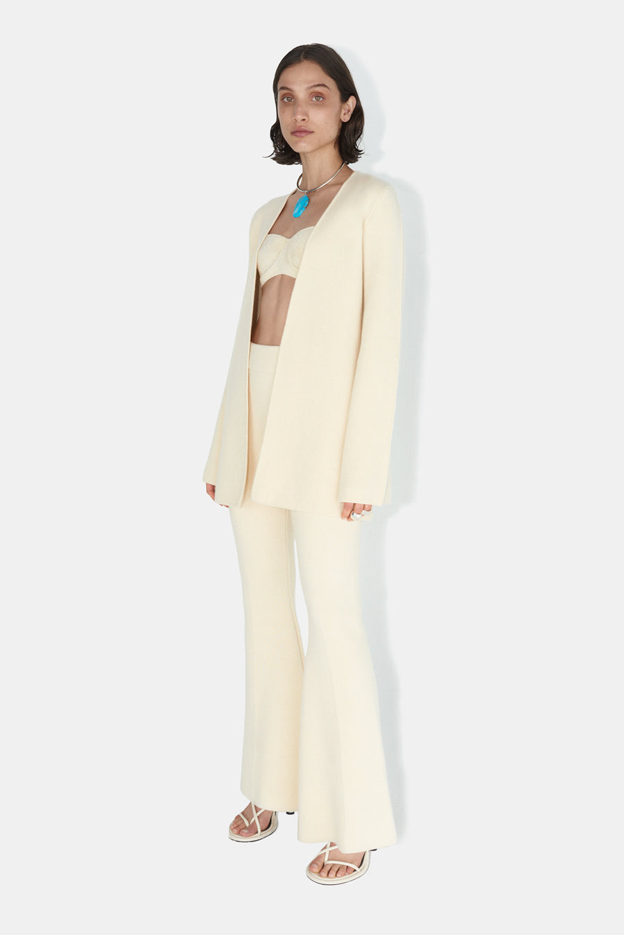 GALVAN LONDON Maia Cashmere Jacket - Vanilla
