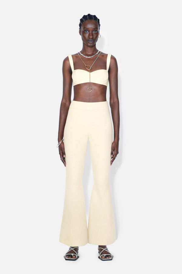 GALVAN LONDON Maia Cashmere Pant - Vanilla