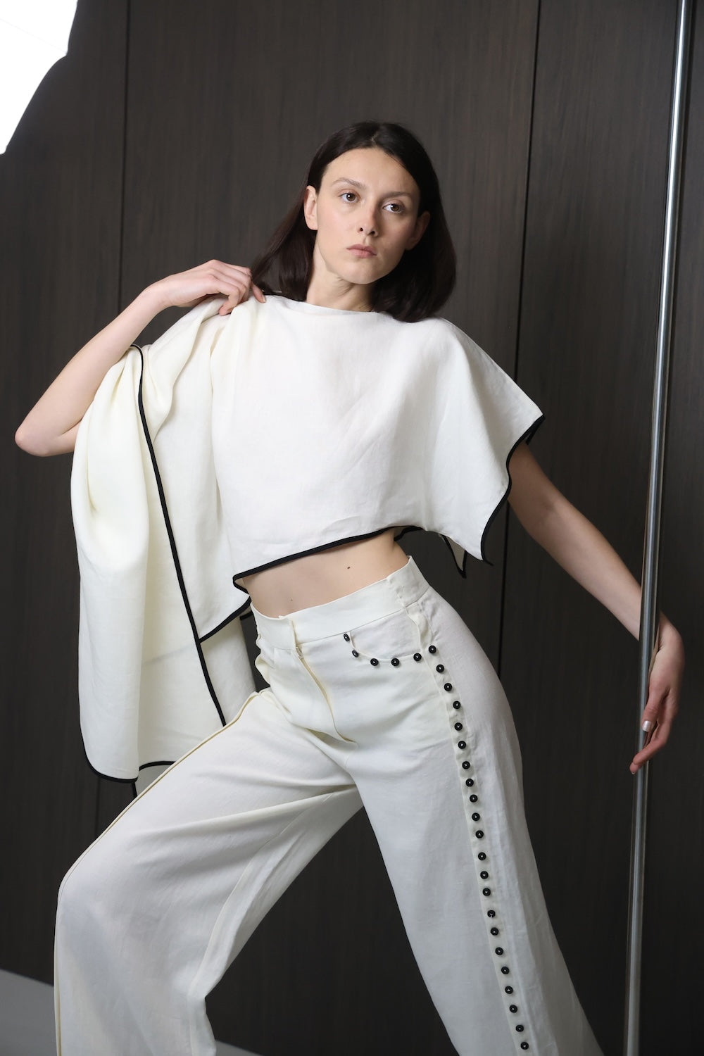 MAET Maila Linen Top - Ivory