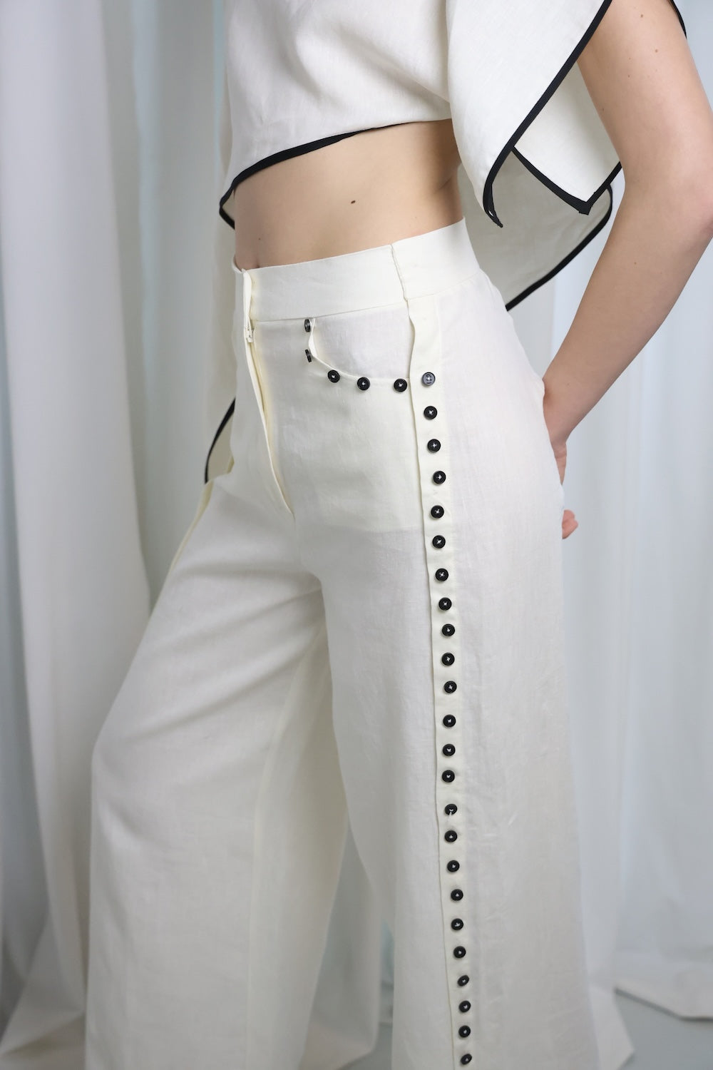 MAET Maila Multi Button Linen Pants