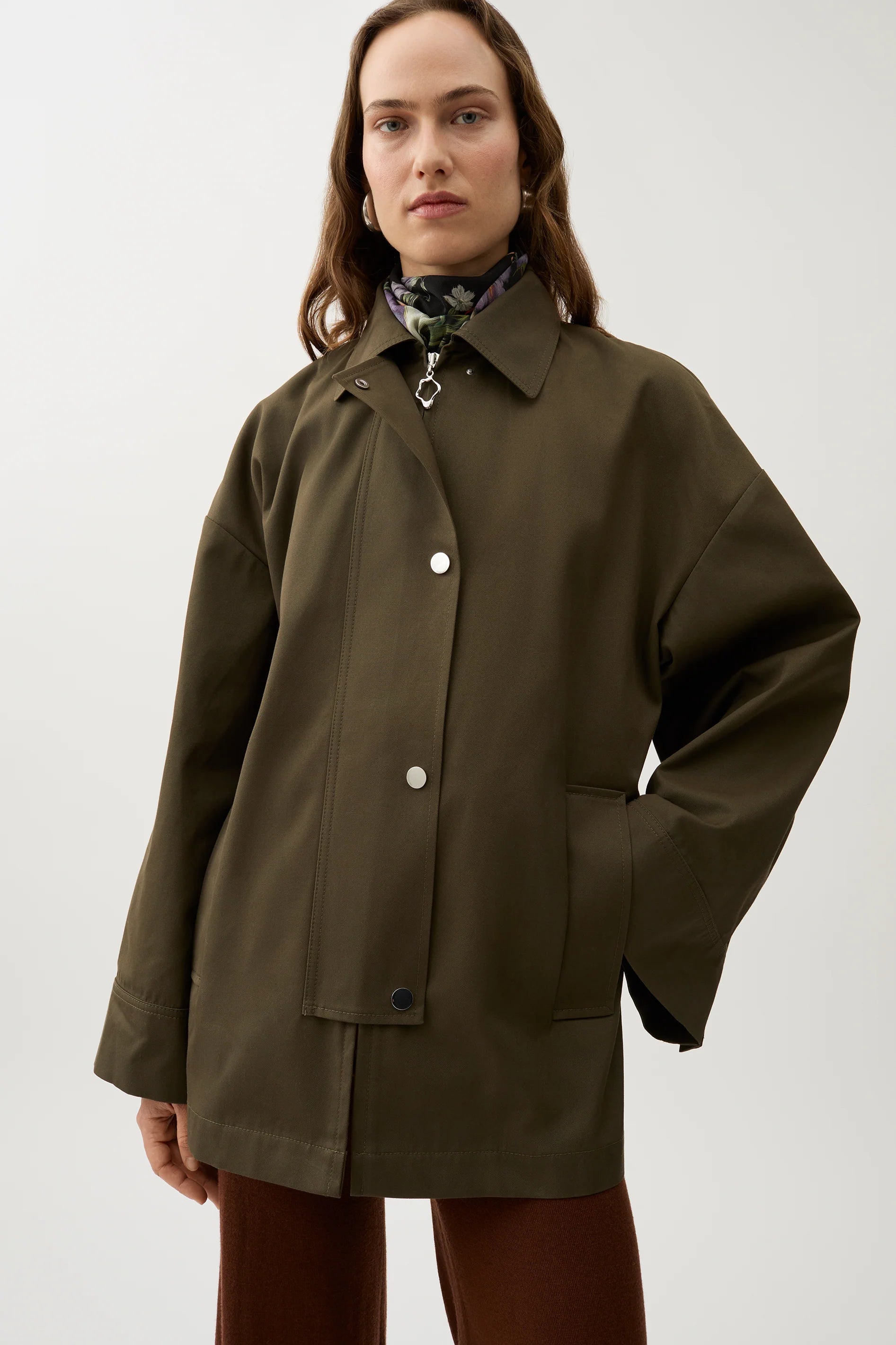 Rodebjer Malin Coat - Brown Moss