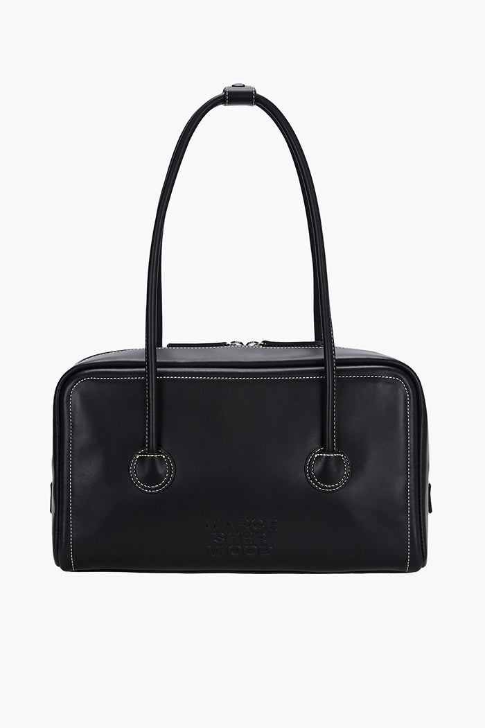 MARGESHERWOOD Small Soft Boston Handbag - Black Plain