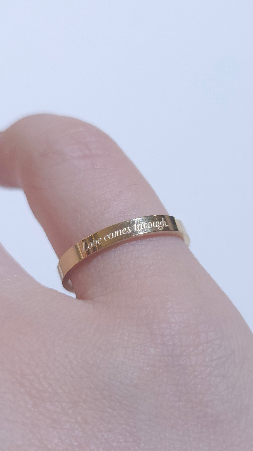 MATTER MATTERS Love Comes Through Gold Ring