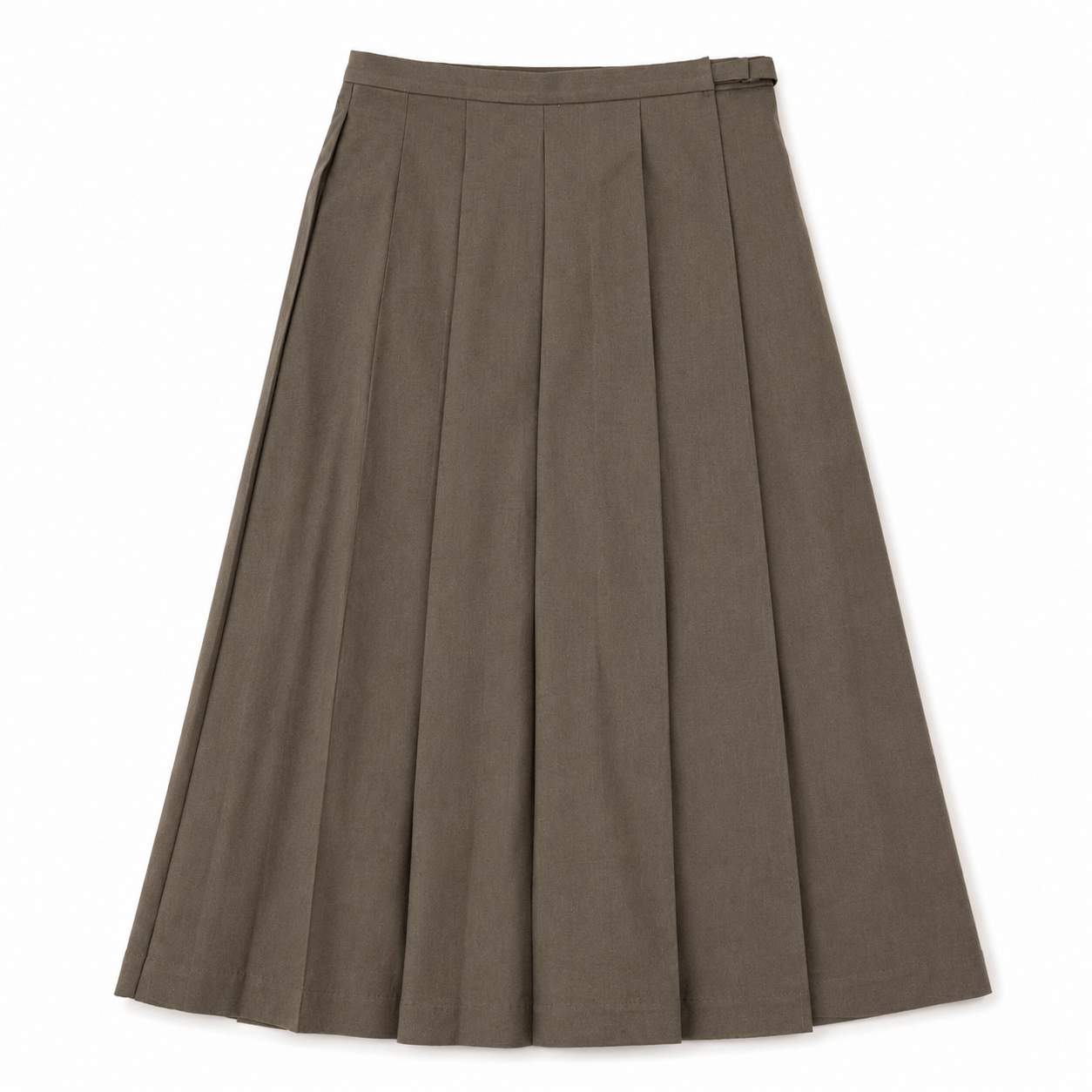 Ali Golden Midi Pleated Wrap Skirt