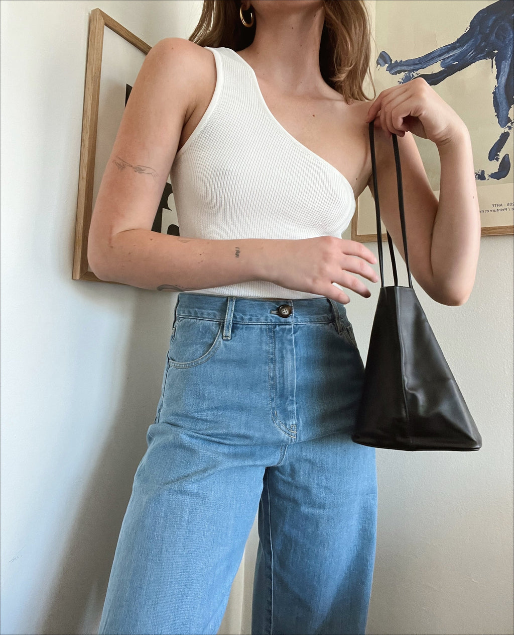 Mijeong Park One Shoulder Rib Top