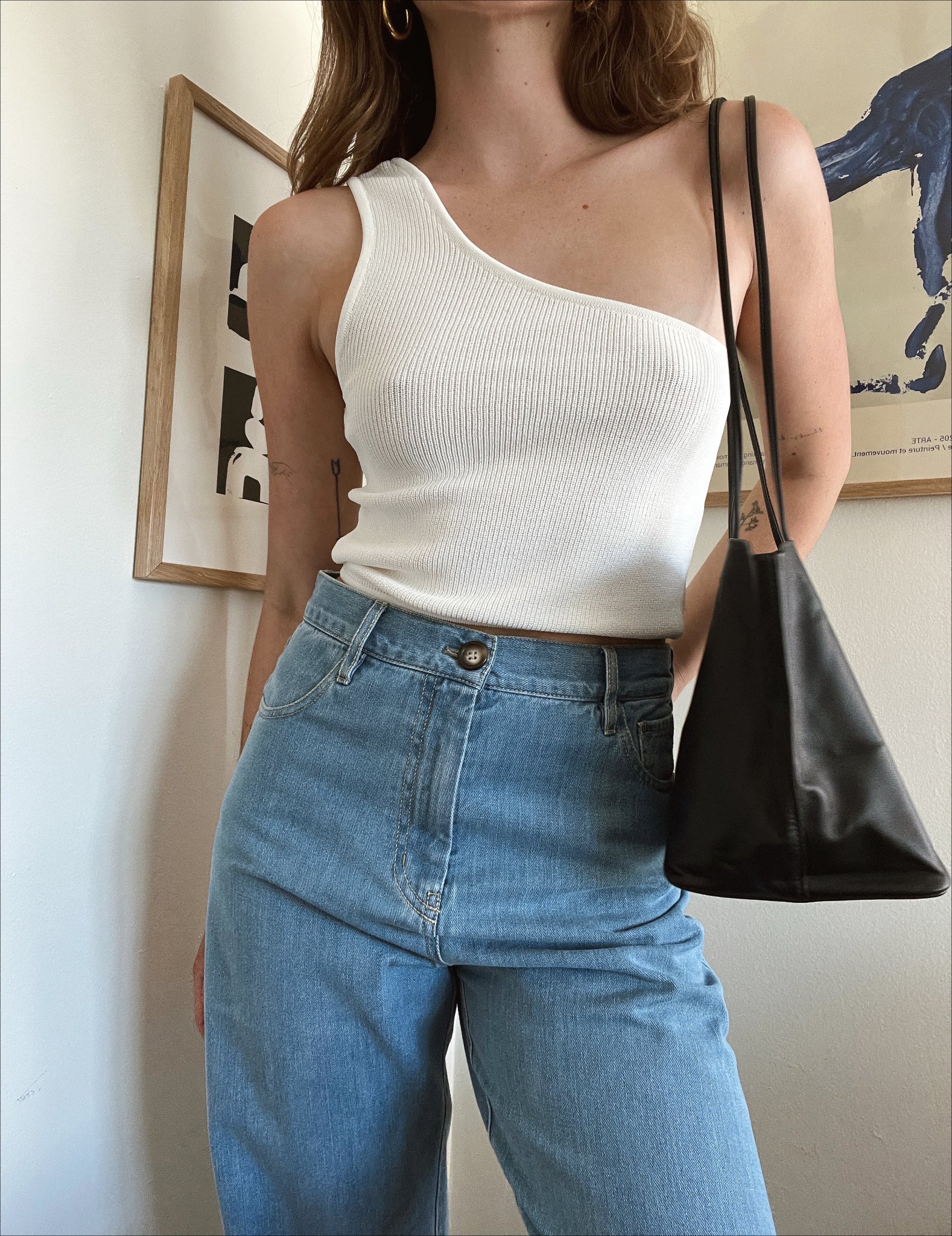 Mijeong Park One Shoulder Rib Top