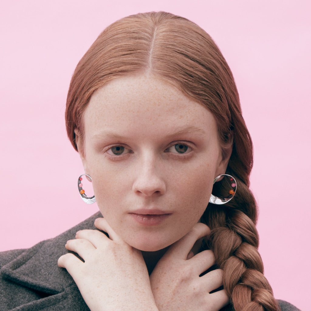 MING YU WANG Orbita Earrings - Sterling silver/Multicolored