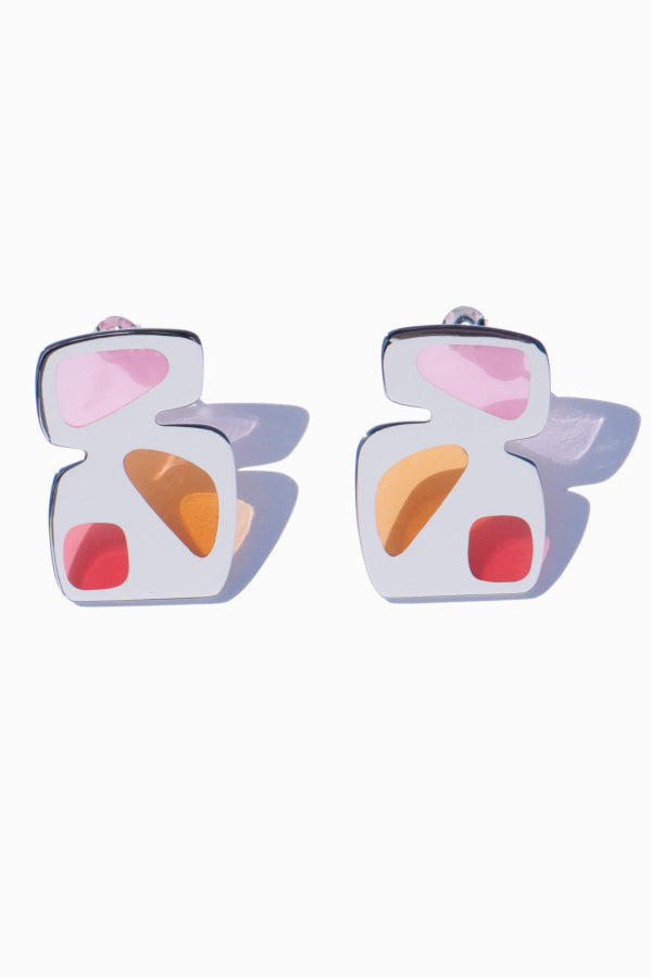 MING YU WANG Vitral Earrings - Sterling silver/Multicolored