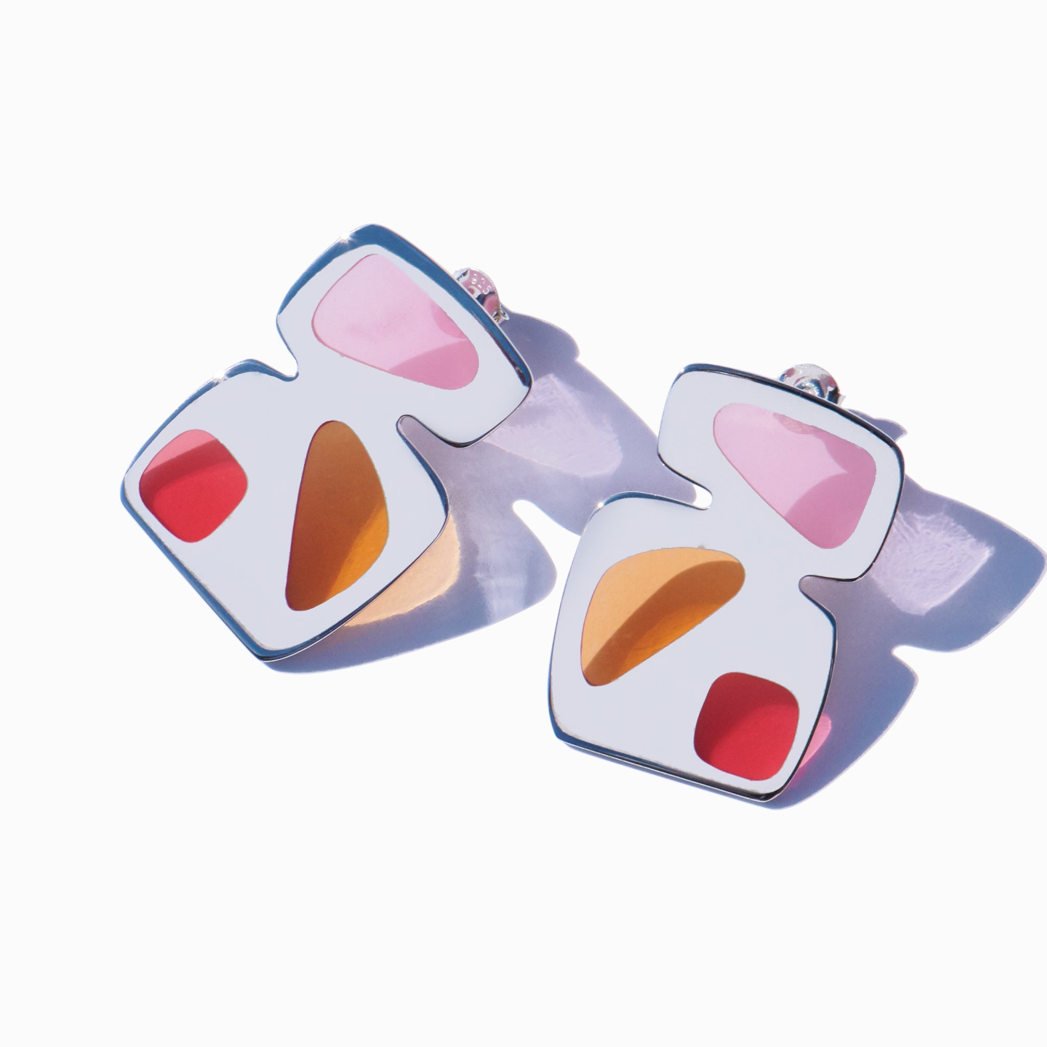 MING YU WANG Vitral Earrings - Sterling silver/Multicolored