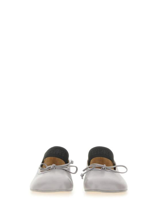 MM6 Maison Margiela Silver Filigree Flat Shoes - Silver Filigree