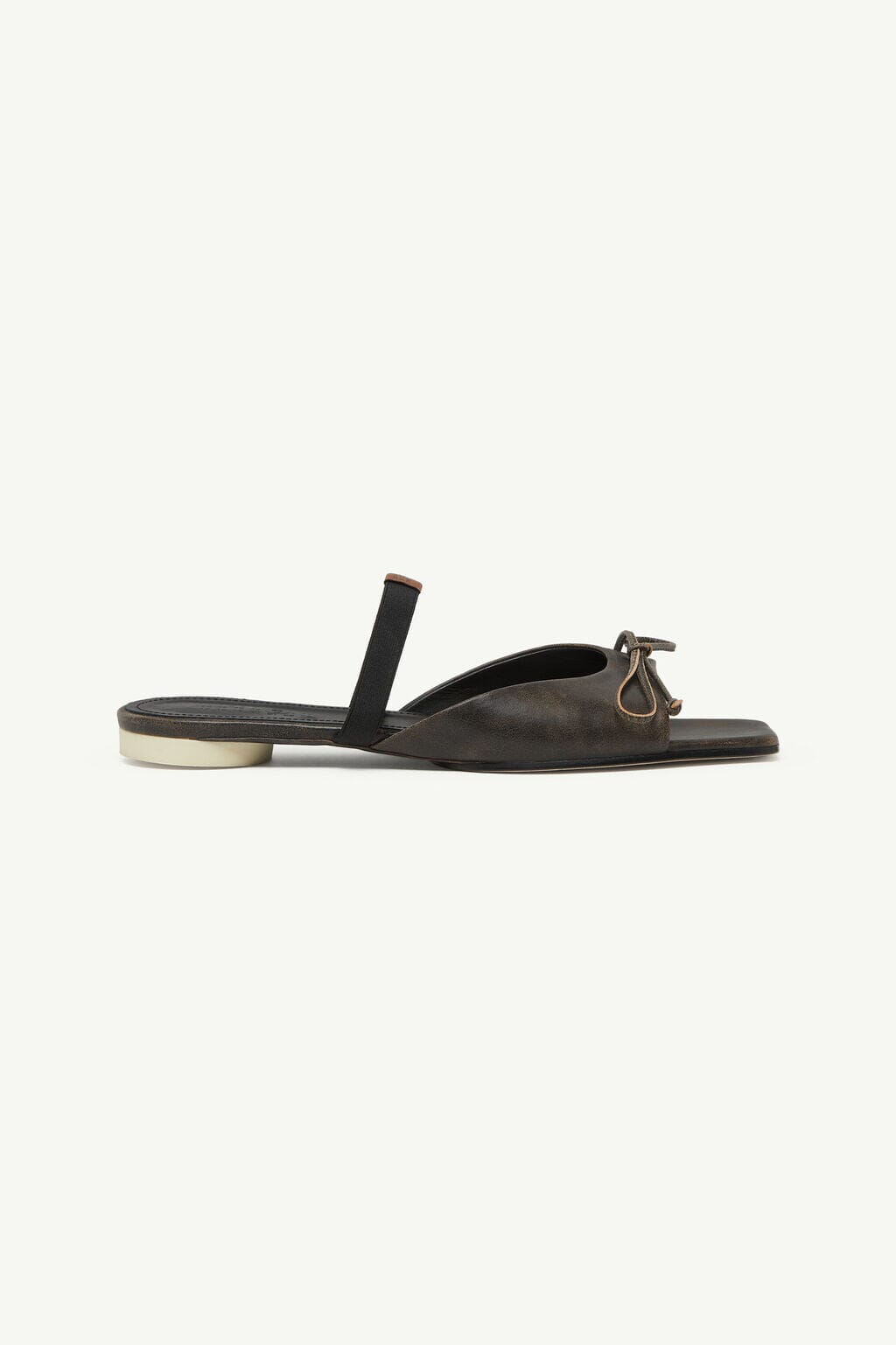 MM6 Maison Margiela Bow-Detailed Leather Slingback Shoes
