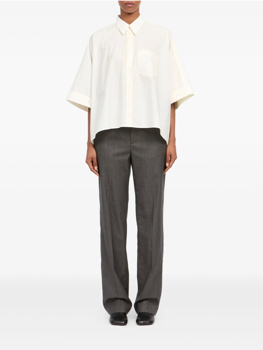 MM6 Maison Margiela Cropped Shirt - White