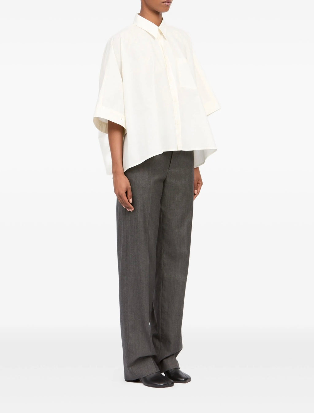 MM6 Maison Margiela Cropped Shirt - White