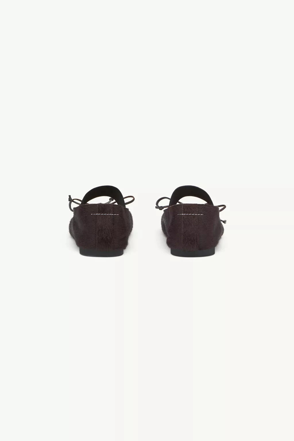 MM6 Maison Margiela Numeric Elastic Ballerinas in Pony Hair