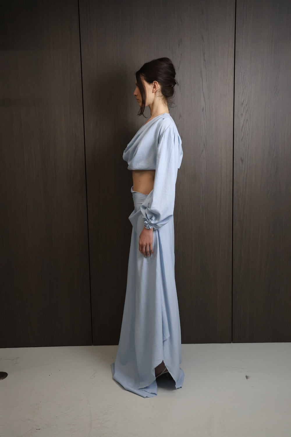 MAET Moren Linen Maxi Skirt - Light Blue