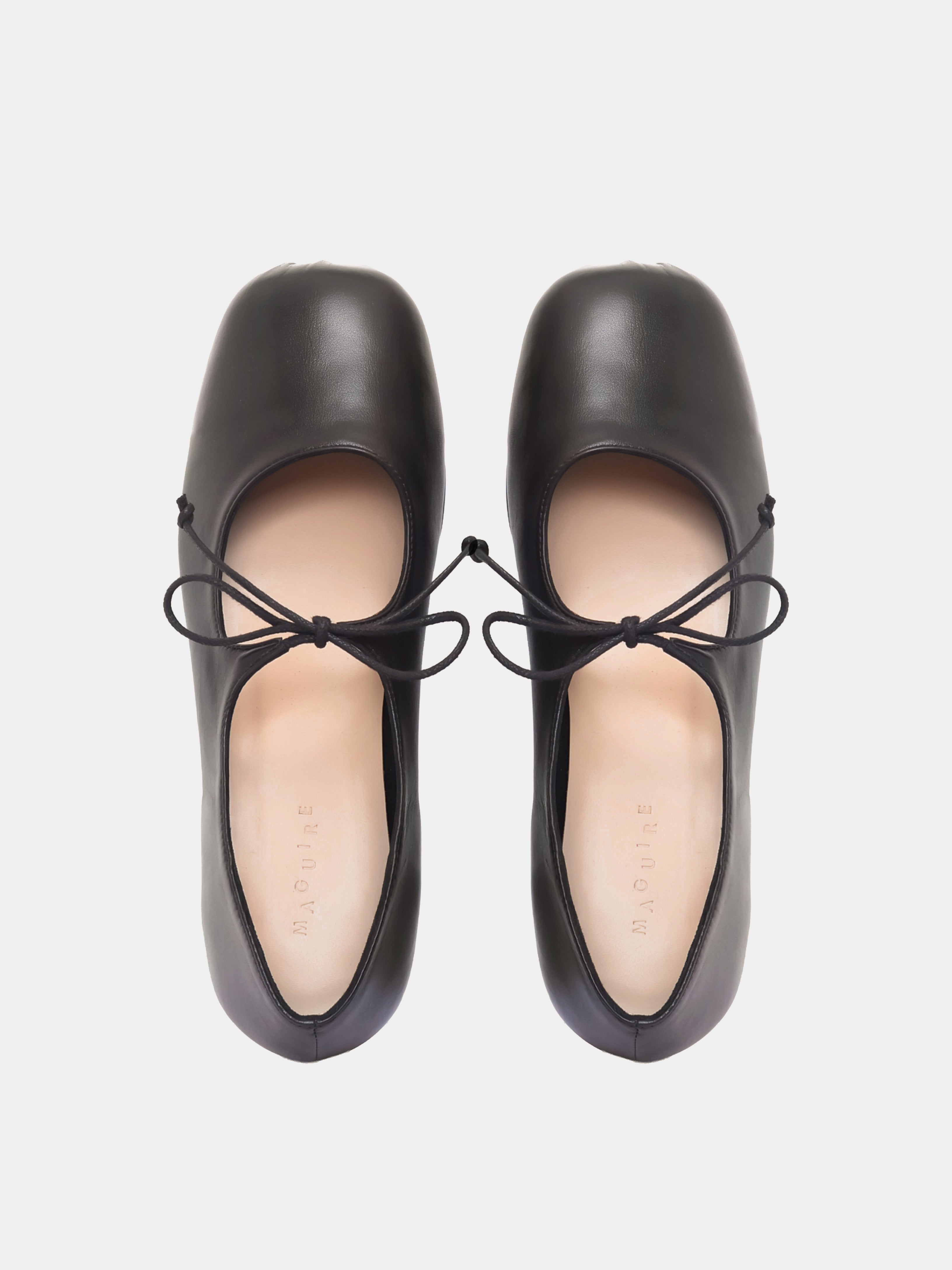 Maguire Gaia Black Ballerina Flats