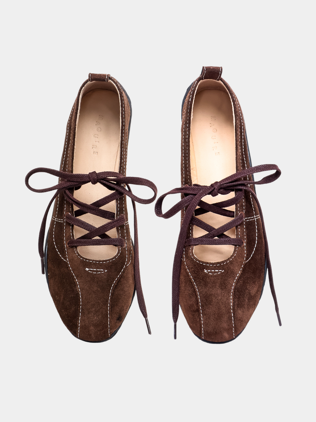 Maguire Zava Suede Ballet Flats - Brown
