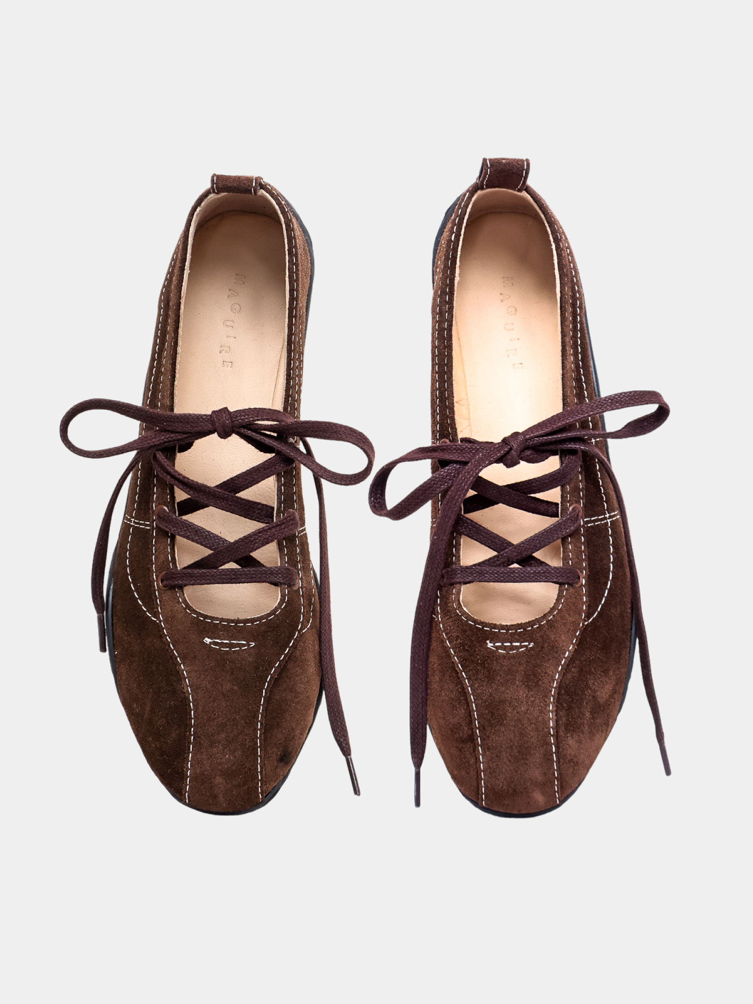 Maguire Zava Suede Ballet Flats - Brown