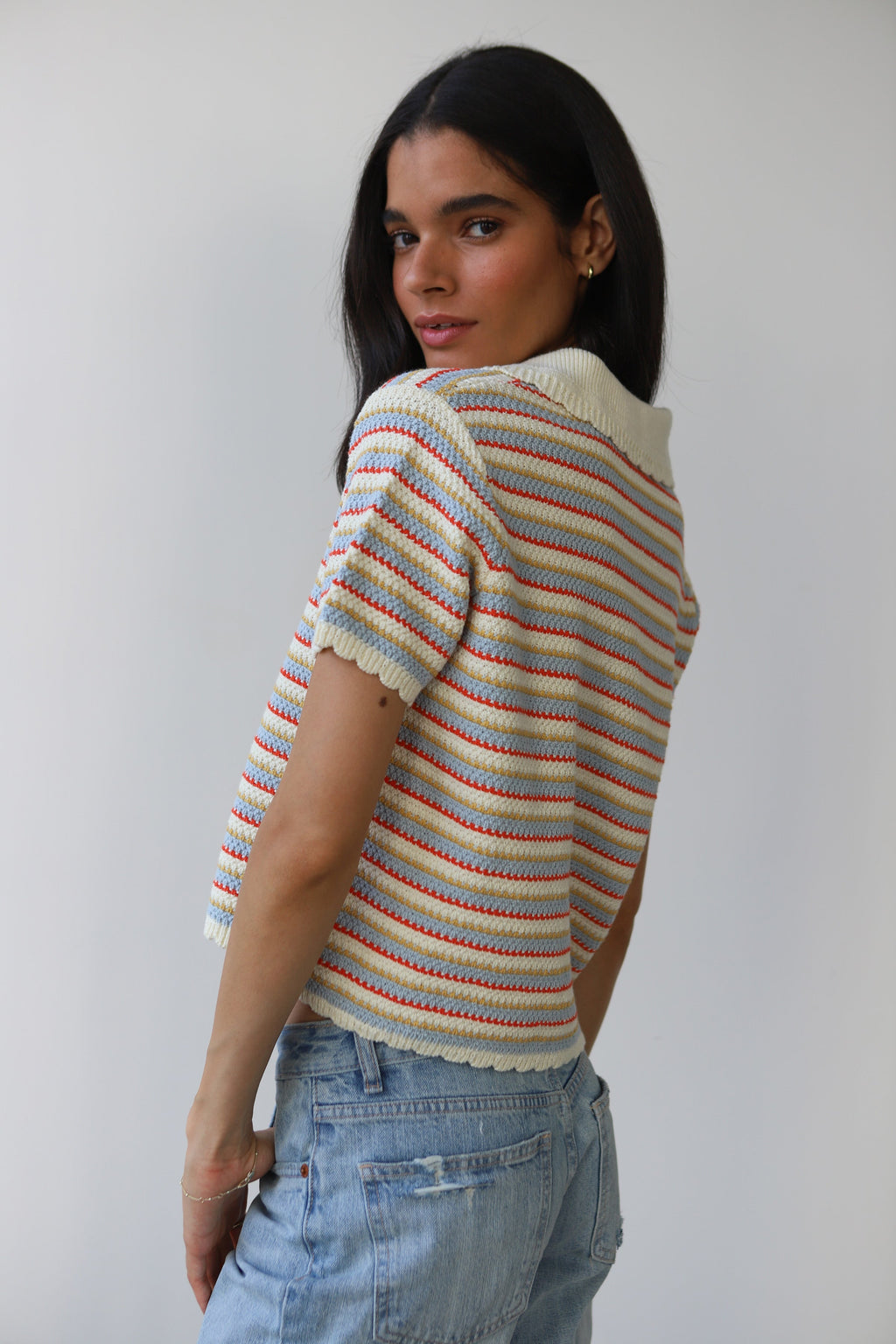 Callahan Knitwear Mai Crochet Polo