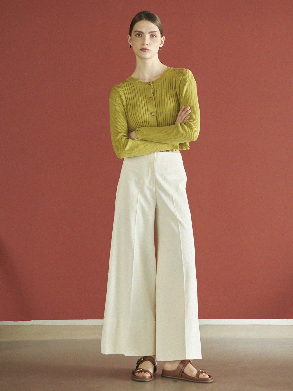 Maison De Ines Ribbed Cardigan - Green