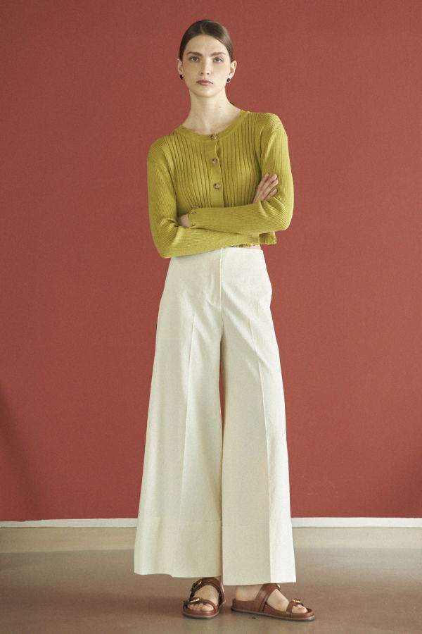 Maison De Ines Ribbed Cardigan - Green