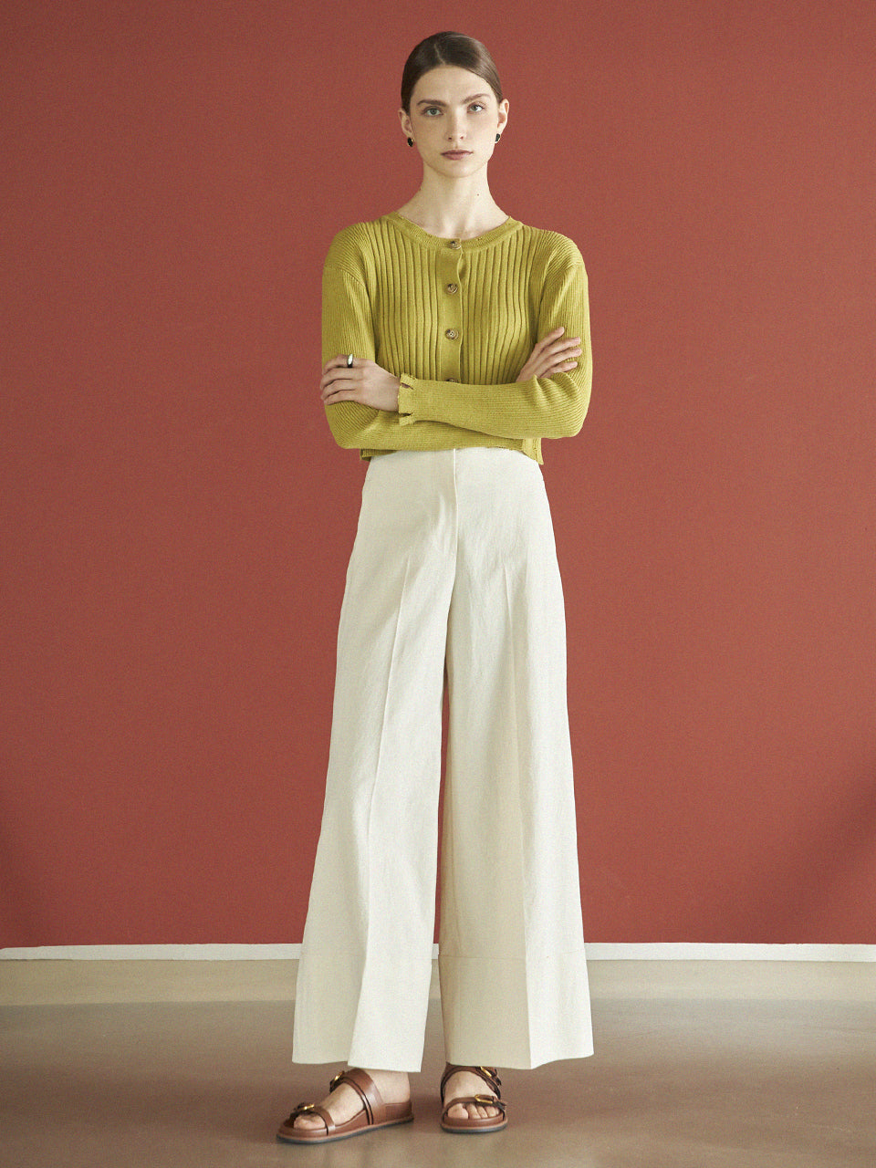 Maison De Ines Ribbed Cardigan - Green
