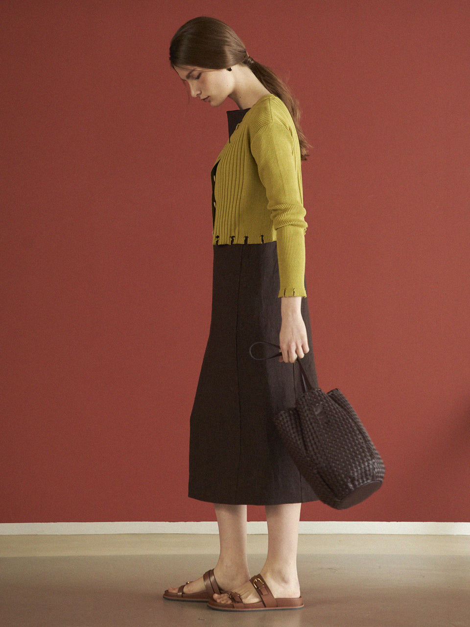 Maison De Ines Ribbed Cardigan - Green