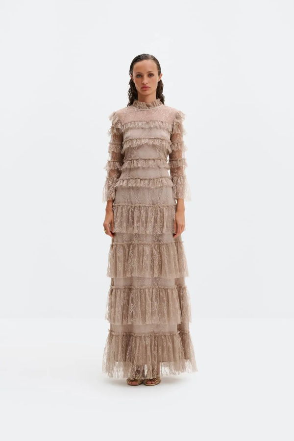 Malina Carmine Maxi Dress - Greige