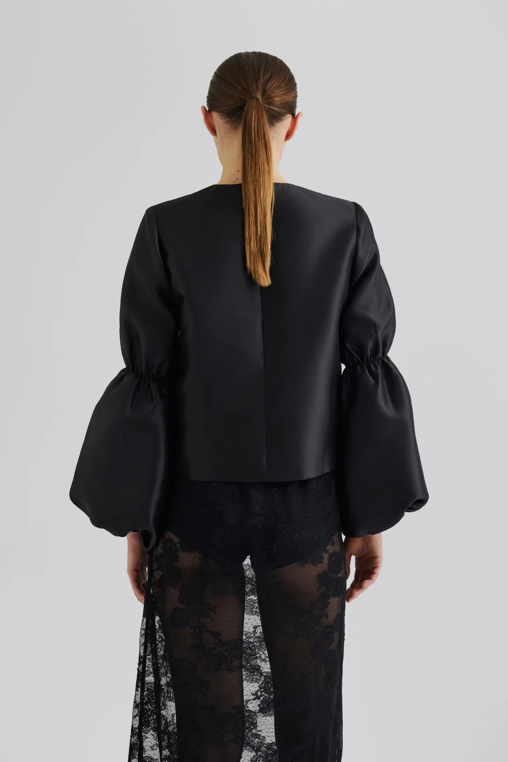 Malina Cia Double Pouf Sleeve Blouse - Black