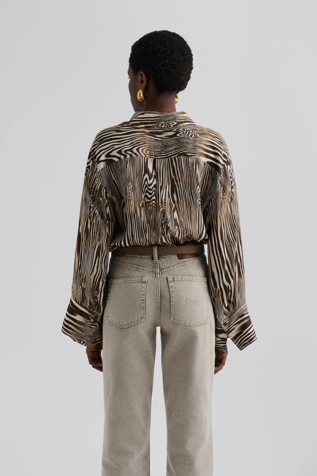 Malina Emaline Slits Detail Shirt - Moire