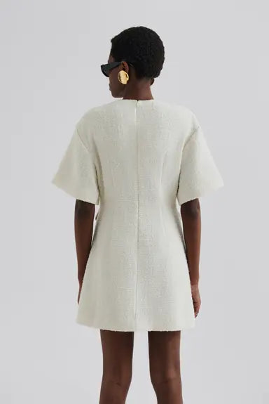 Malina Rayna Boucle Mini Dress - Vanilla