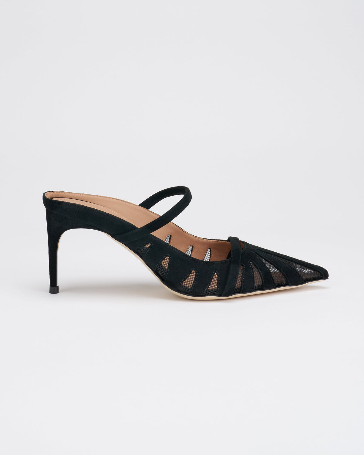 Malone Souliers Aurora 70 Mule - Black Suede