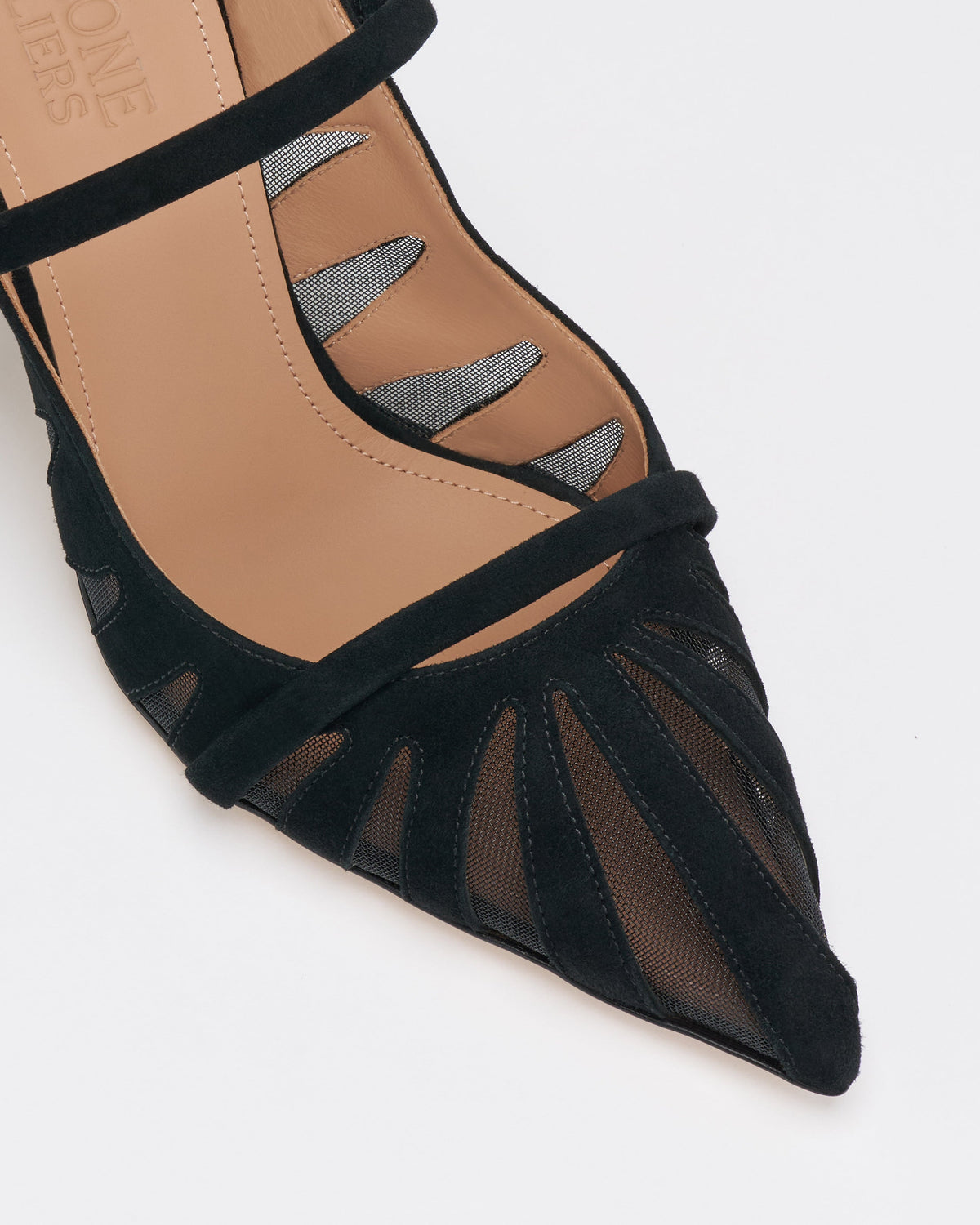 Malone Souliers Aurora 70 Mule - Black Suede