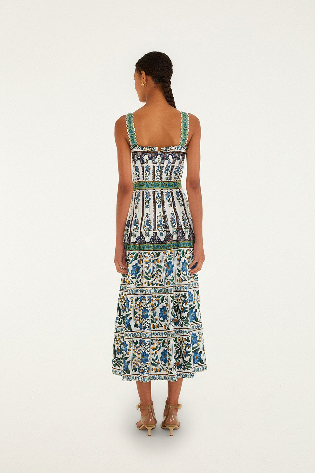 Farm Rio Manoela Sleeveless Belt Maxi Dress