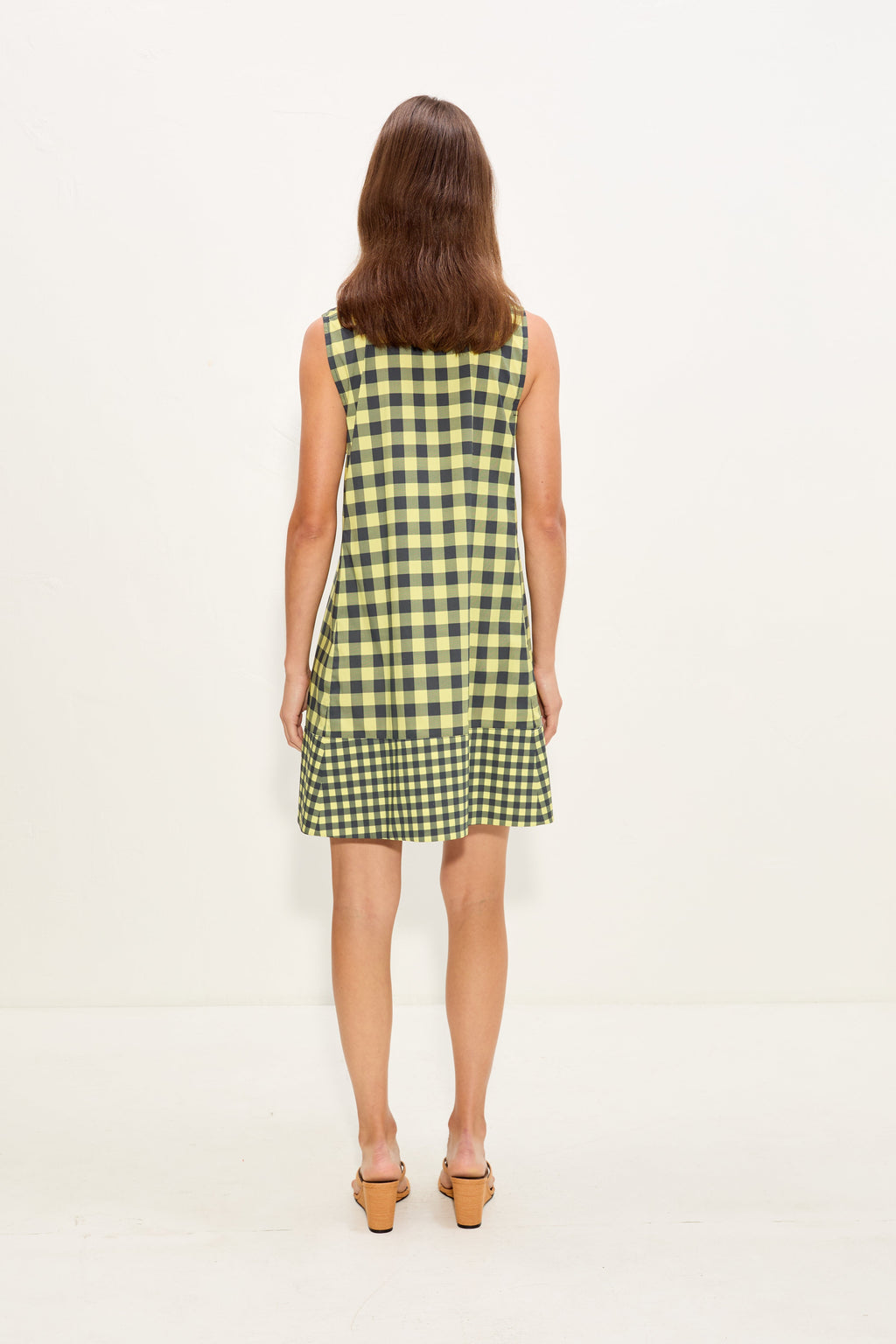 Simon Miller Mar Poplin Mini Dress - Peridot/Ebony Gingham
