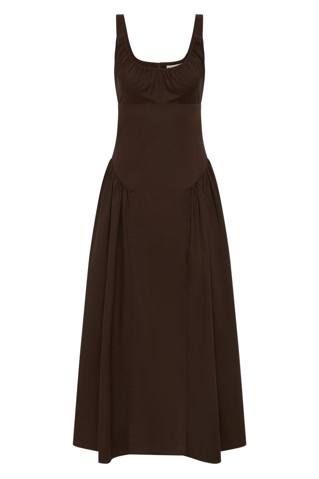 Faithfull The Brand Marcella Midi Dress - Espresso Brown