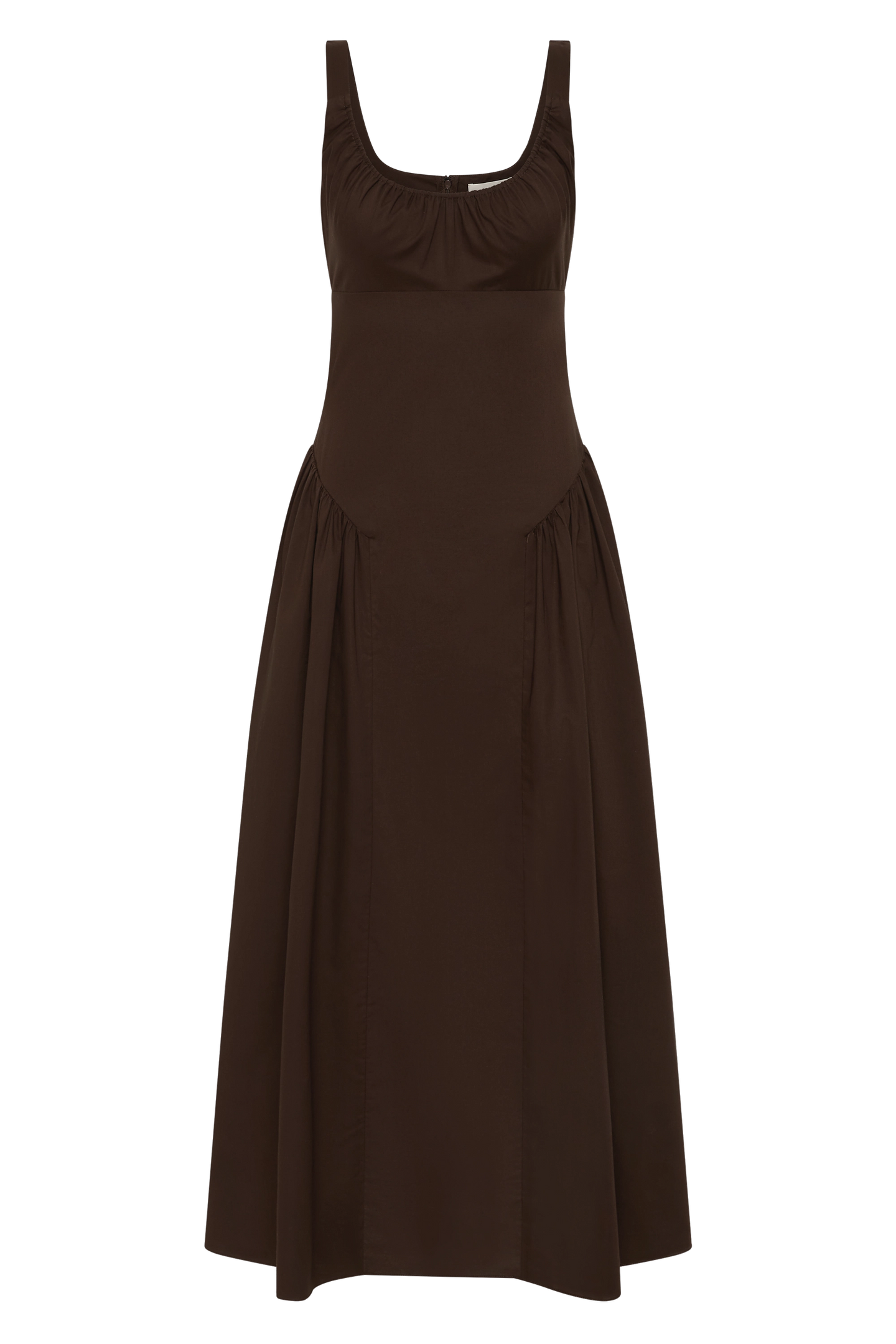Faithfull The Brand Marcella Midi Dress - Espresso Brown