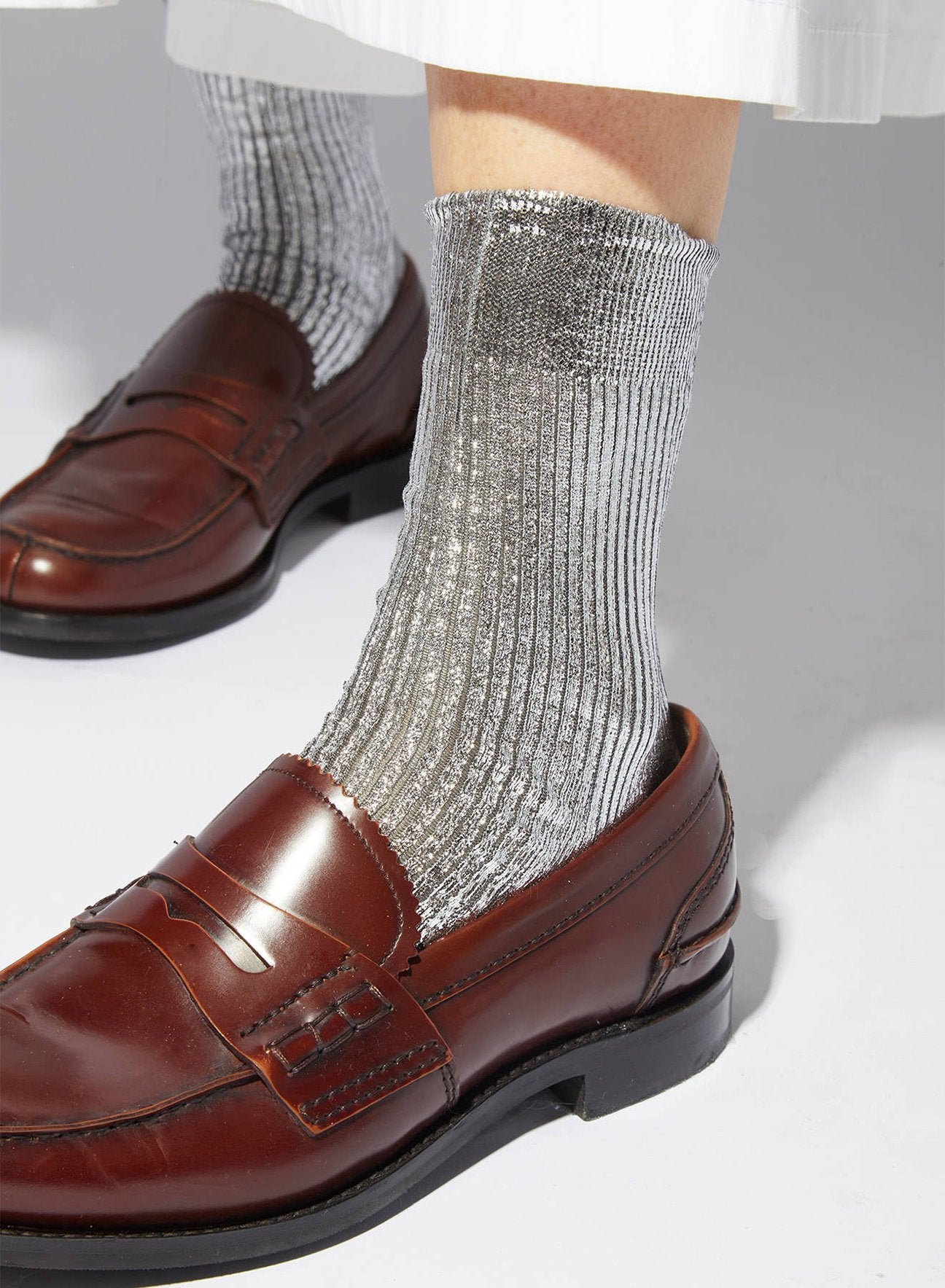 Maria La Rosa Ribbed Laminated Socks