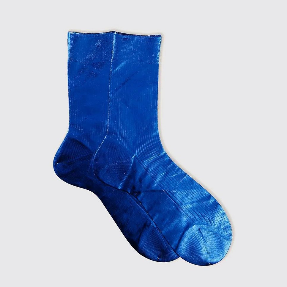 Maria La Rosa Ribbed Laminated Socks