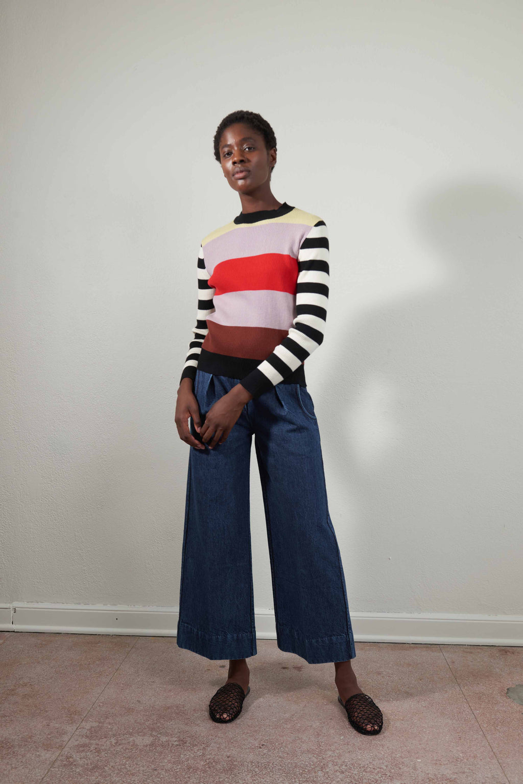 Maria Stanley Maizy Ribbed Pullover - Stripe