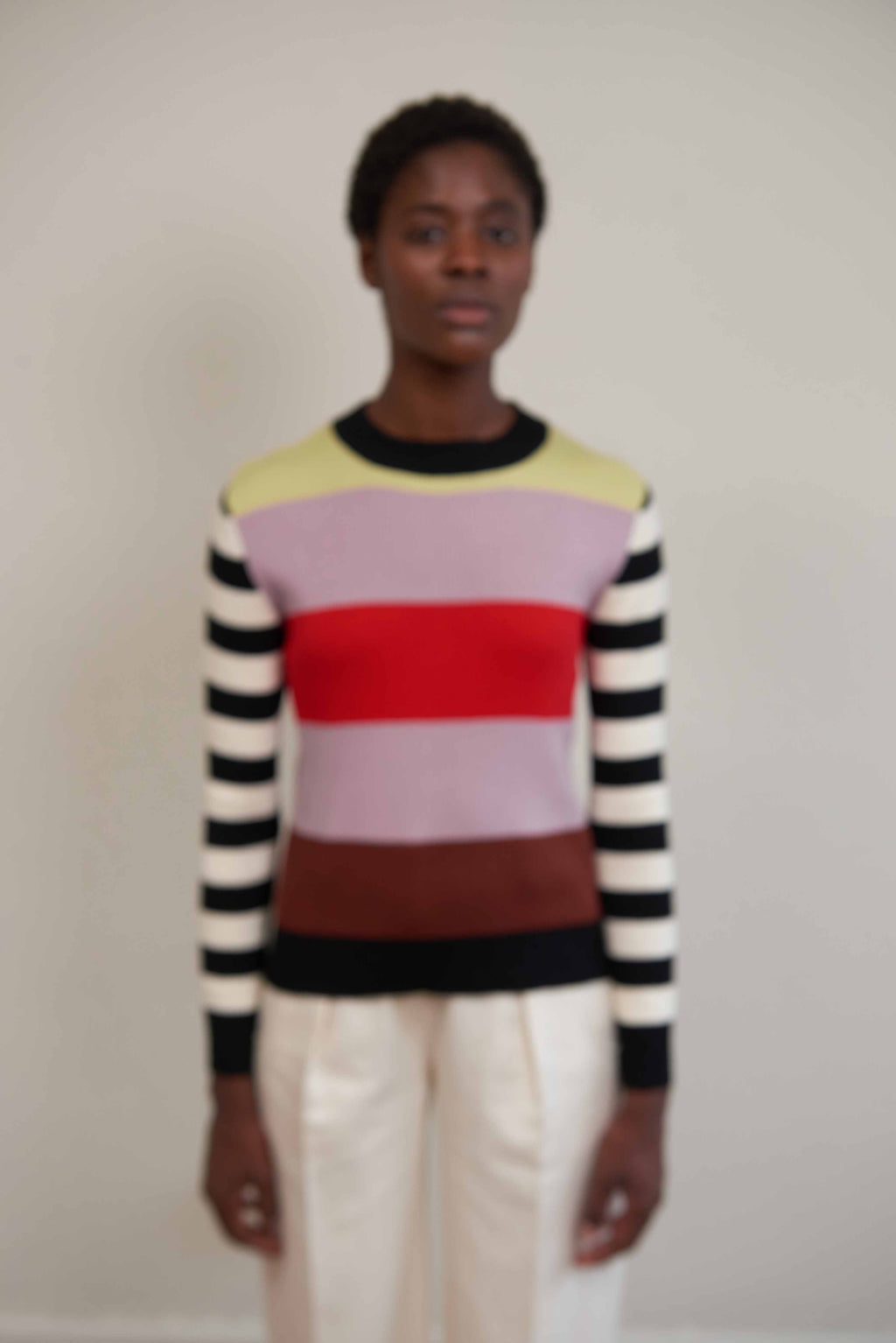 Maria Stanley Maizy Ribbed Pullover - Stripe