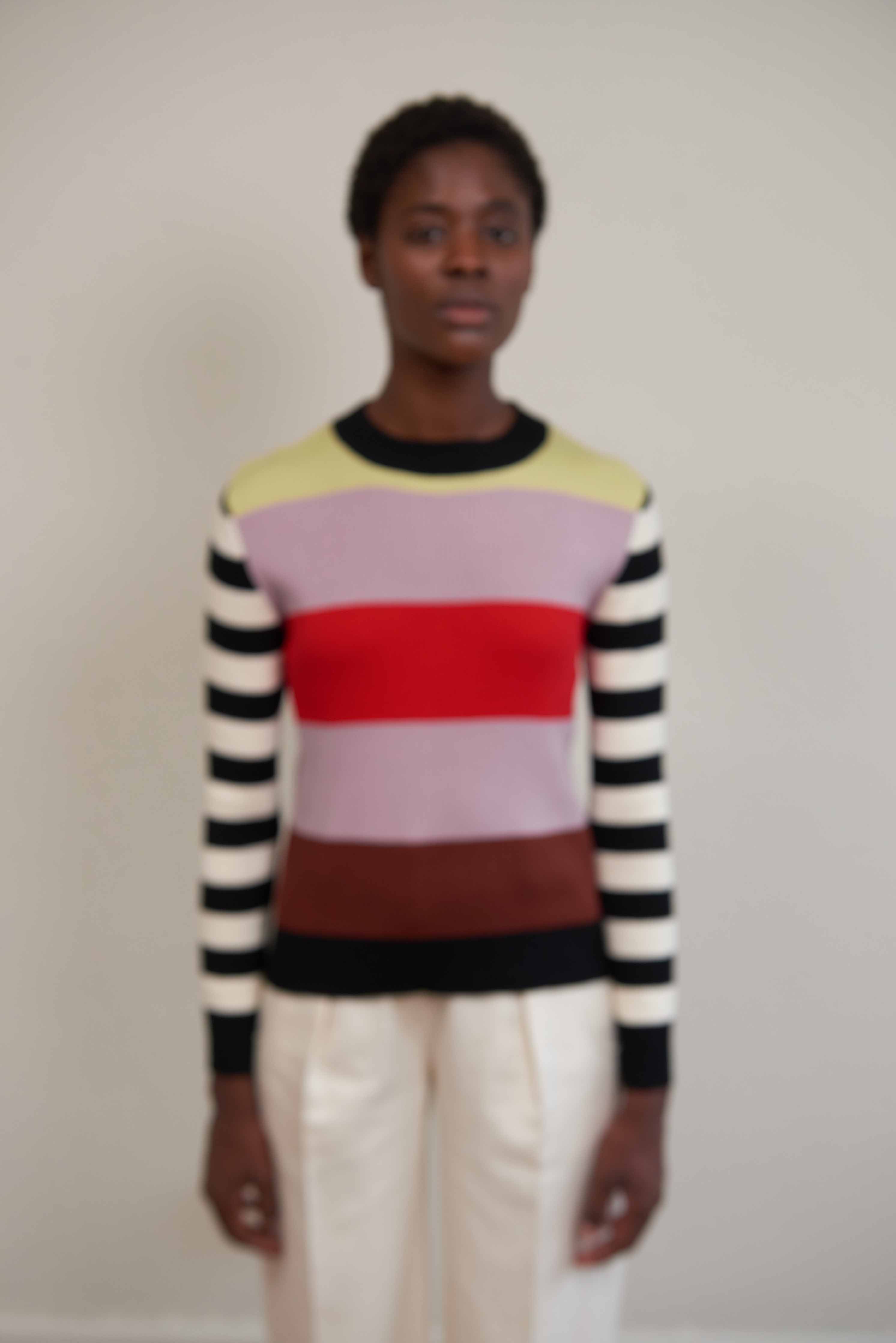 Maria Stanley Maizy Ribbed Pullover - Stripe
