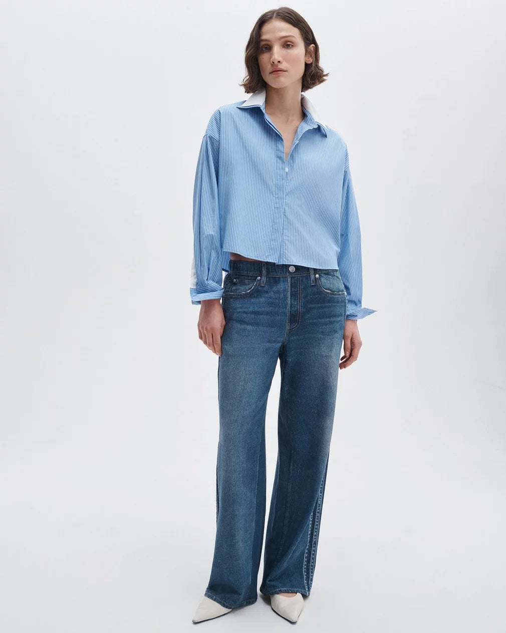 Rag & Bone Marin Striped Combo Shirt