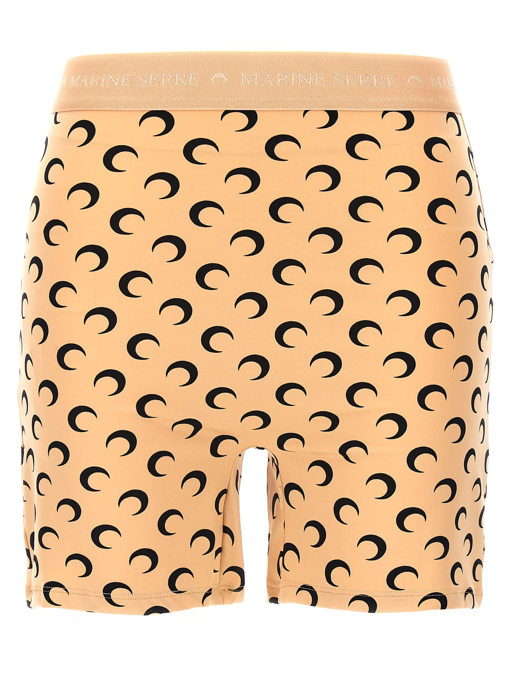 MARINE SERRE Recycled Moon Biker Shorts - Beige