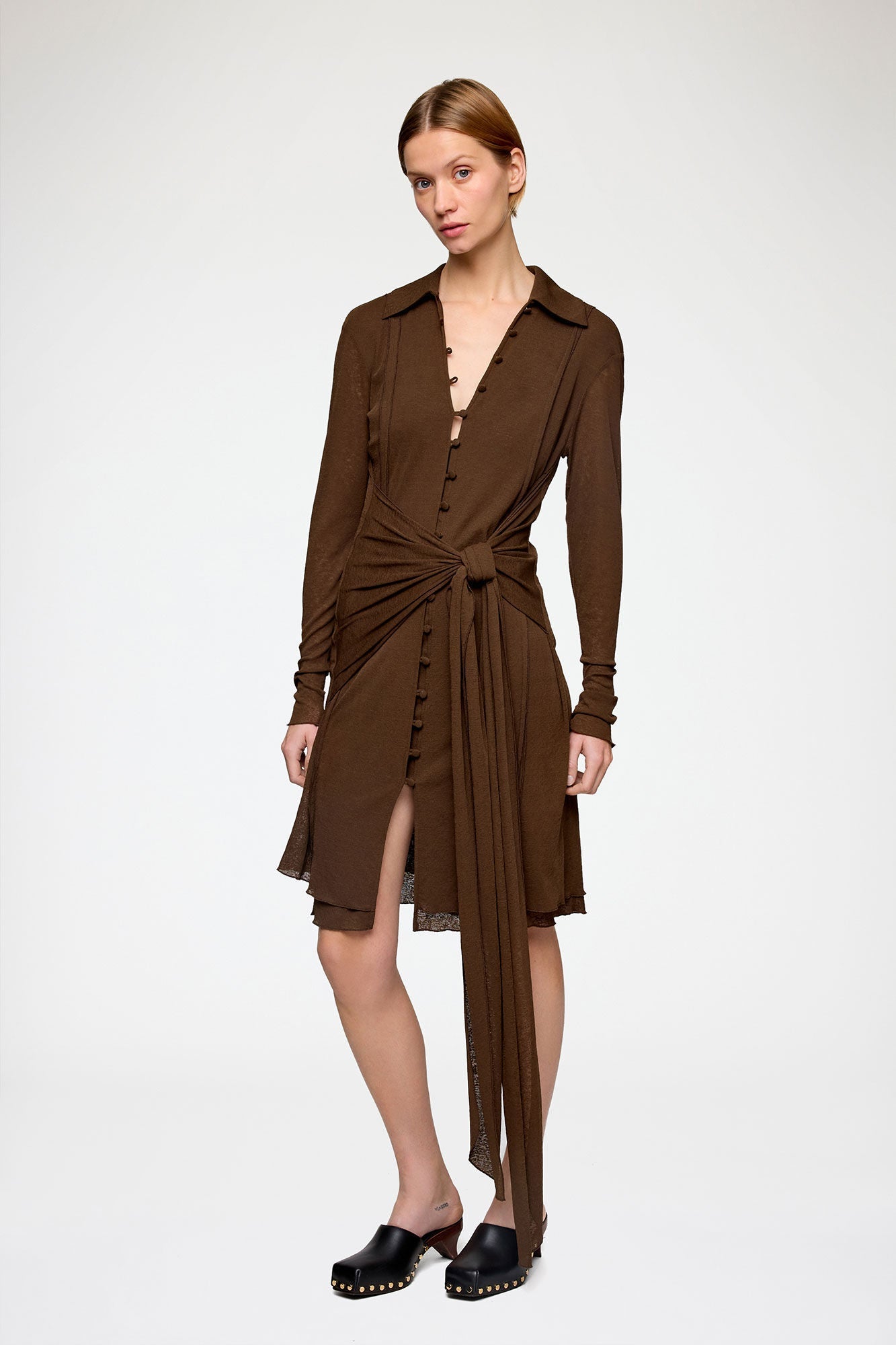 Ganni Marl Mesh L/S Dress