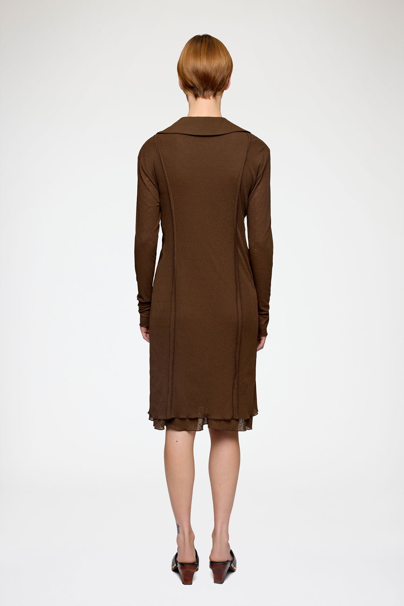 Ganni Marl Mesh L/S Dress